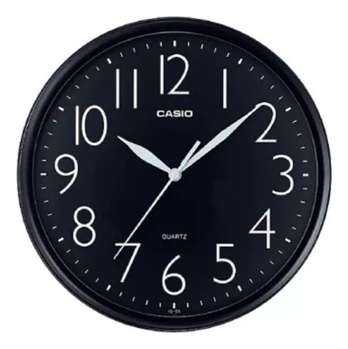 Reloj Pared Casio Iq-05  Analógico Redondo 24cm Negro