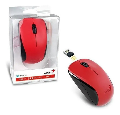 Mouse inalámbrico Genius NX-7000 passion red