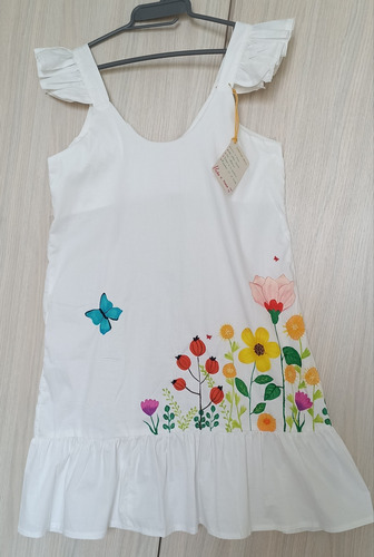 Vestido Pintado A Mano (recamado)