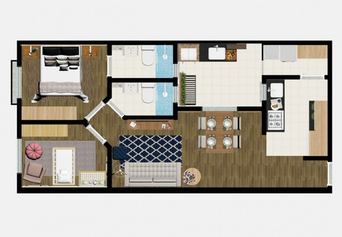 Imagem 2 de 10 de Apartamento 2 Quartos Santo Andre - Sp - Vila Scarpelli - Rm21ap