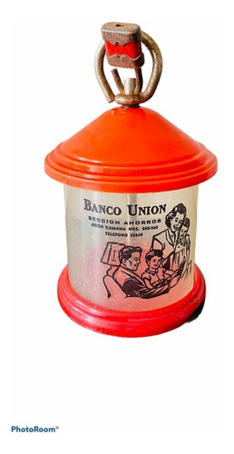 Imagen 1 de 7 de Yh Antigua Alcancia Del Banco Union Lima Retro Vintage Adorn