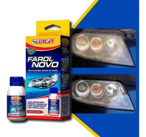 Renovador de Farol Luxcar 50ml Remove Amarelado Queimado