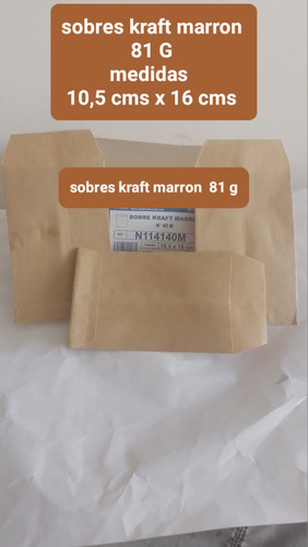 Sobres Kraft Marron Pago Caribe 425 Sobres Med. 10,5 X 16 Cm