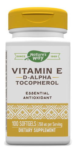 Natures Way Vitamina E D-alpha Tocopherol 100soft