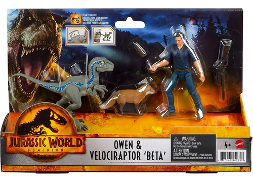 Jurassic World Dominion Owen Y Velociraptor Beta @@ (Usado)