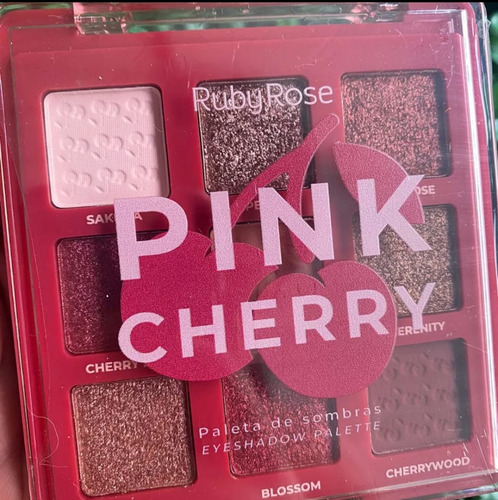 paleta de sombras de ojos Pink Cherry Pink Line de Ruby Rose Box Strong Color