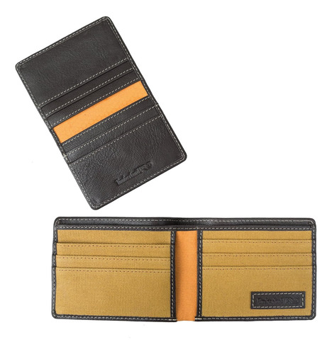 Carteira Masculina De Couro Rfid Timberland Pro Com Porta-ca