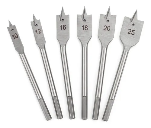 Jogo De Brocas Chata Para Madeira Kit De Brocas P/ Furadeira