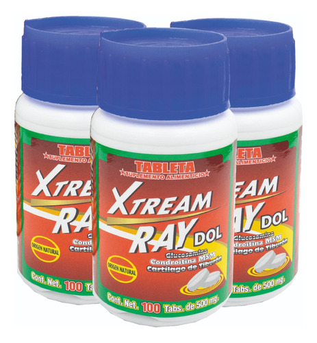 Kit 3 Suplemento Alimenticio Xtream Rojo Sabor Sin Sabor