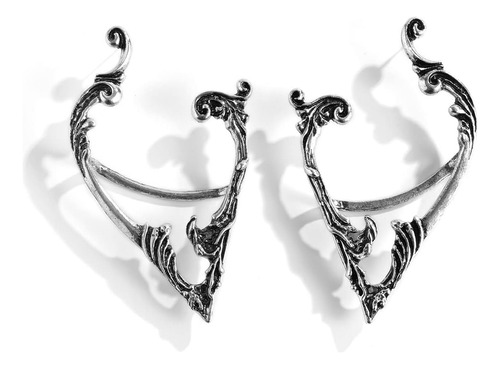 Pendientes Kenfery Vintage Elves, 1 Par, Retro, Plata Perfor