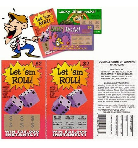 Juguete Para Broma - Fake Lottery Tickets 5 Pack Prank