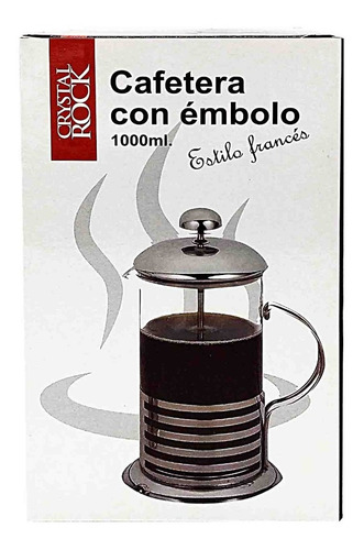 Cafetera Con Émbolo Prensa Francesa Acero Inoxidable 1000ml