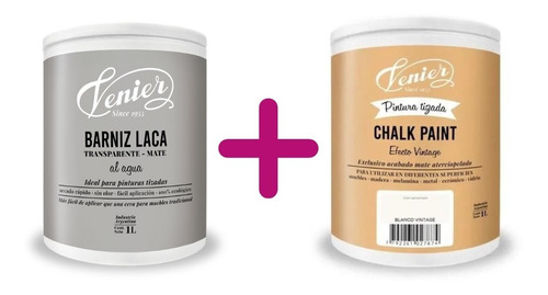 Combo Chalk Paint Tizada 8 Colores + Paint Venier Protector