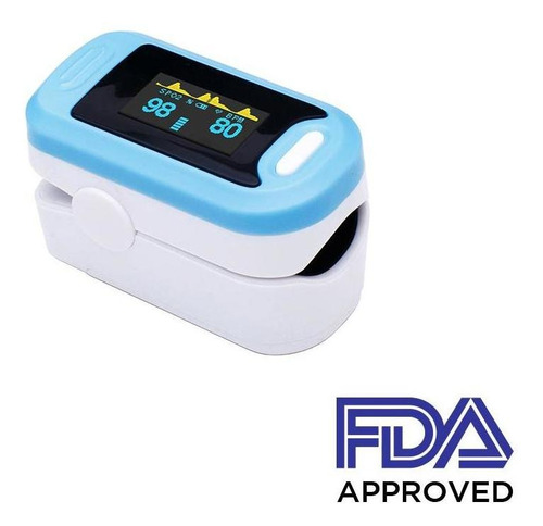Imagen 2 de 6 de Oxímetro Pulso Dedo Yonker Azul Médico Profesional - S020