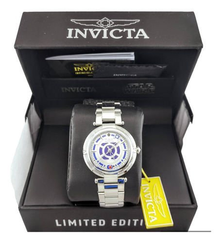 Reloj Invicta Star Wars R2d2 Plateado Edición Limitada Mujer