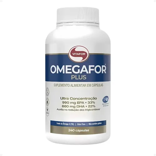 Omegafor Plus Vitafor Omega 3 240caps Eha Dha Concentrado - R$ 184,9