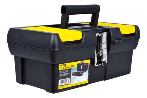 Caja de herramientas de plástico Stanley 13-013, 12,5 pulgadas (312 mm), color negro y amarillo