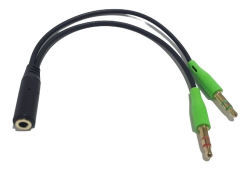 Cable Adaptador Convertidor Plug 3.5 Audio Y Microfono 1 A 2