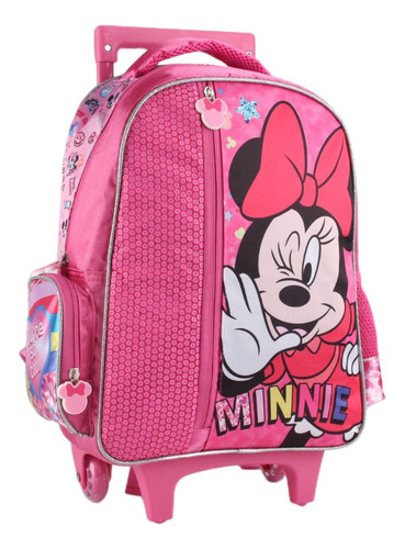 Mochila Con Ruedas Lentejuelas Minnie