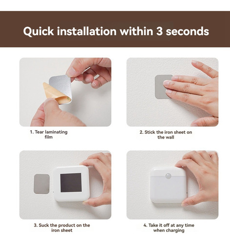 Lámpara Led Recargable Con Sensor De Movimiento Para Dormito