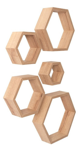 Repisas Hexagonales Grace Beige X 5 Unidades