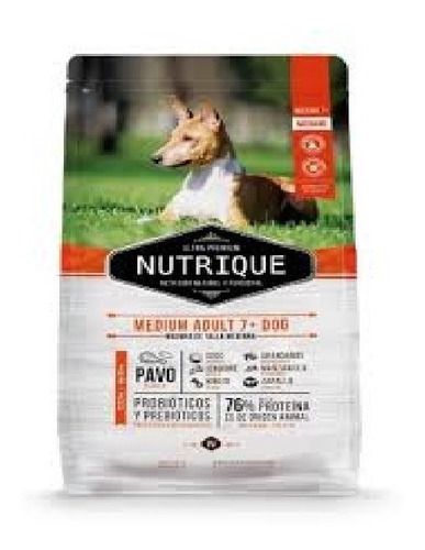 Nutrique Medium Adulto 7+ Dog X 12kg + Envios!!!