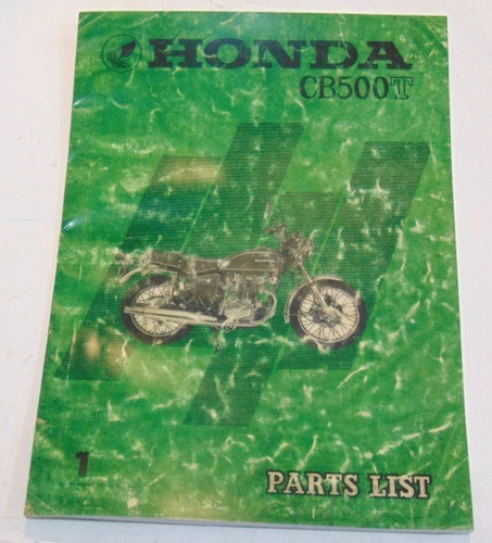 Catalogo De Peças Cb500t Cb500 T Honda Parts List Manual