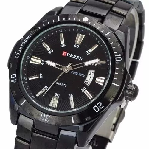 Relógio Masculino Curren Luxo Marca All Black
