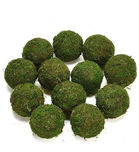 Byher Decorative Ball Natural Green Moss Hecho A Mano 35 Un.