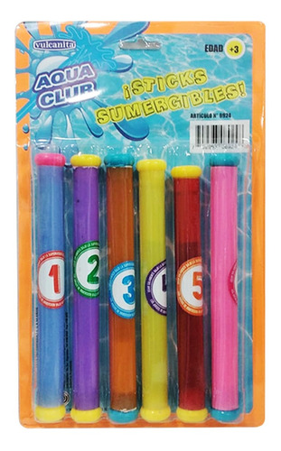 Sticks X 6 Unidades Colores Surtidos Sumergibles