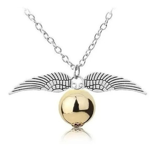 Collar Diseño Snitch Plateado Harry Potter