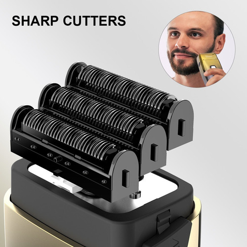 . Afeitadora Eléctrica For Barba Y Pelo Usb Lcd Ipx7