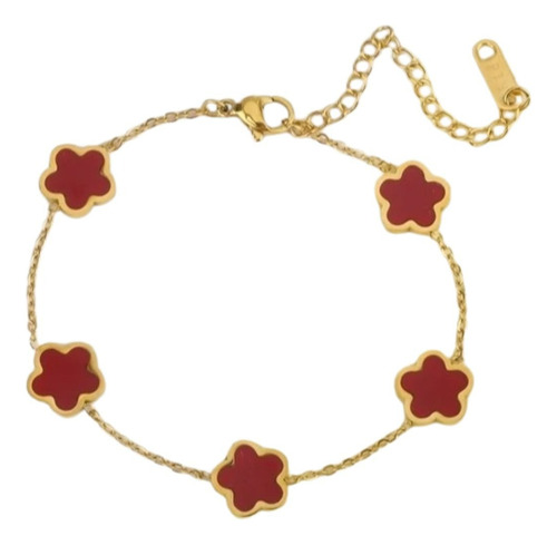 Set Collar, Aretes Y Pulsera Flor + Caja De Regalo