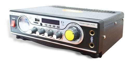 Imagen 1 de 2 de Amplificador De Casa Usb Bluetooth Microfono Aux 250w Fm