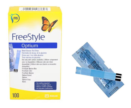 Freestyle Optium Tiras Reactivas Para Glucosa X100 Unidades