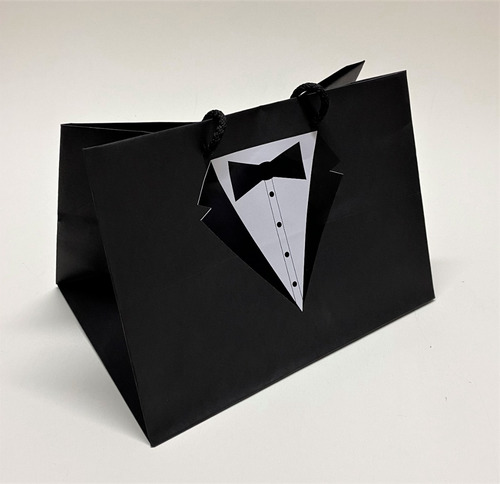 Bolsa Clásica Premium Negra Smoking Padre 18x25x18cm (x50u)