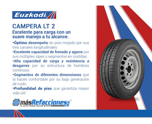 2 Llantas 175/70r14 95t Euzkadi Campera Lt 2