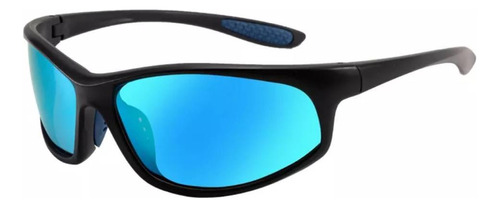 Óculos De Sol Polarizado Esportivo Bike Ciclismo Azul S0
