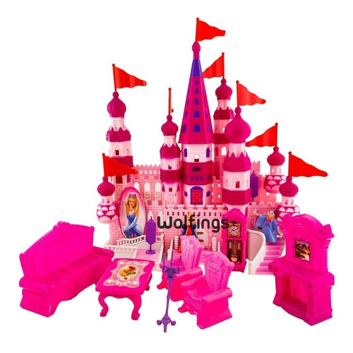 Castillo De Princesas Con Personajes Muebles Y Accesorios