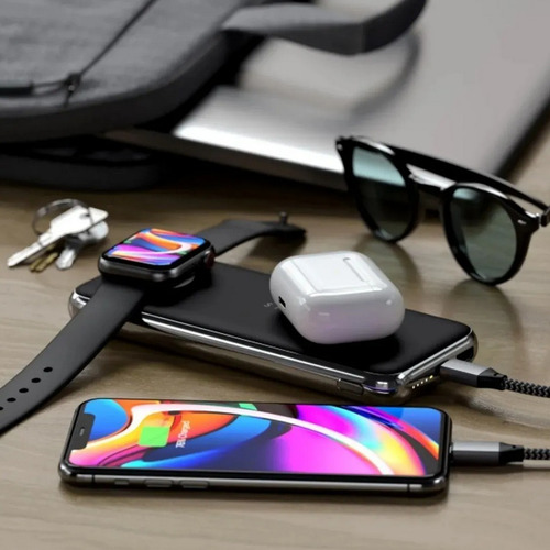 Imagen 2 de 8 de Cargador Inalambrico Portatil Satechi Quatro Apple/iPad Mata