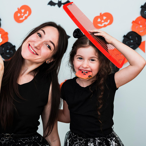Peineta Grande Y Divertida Para Halloween Hecha A Mano, Hech