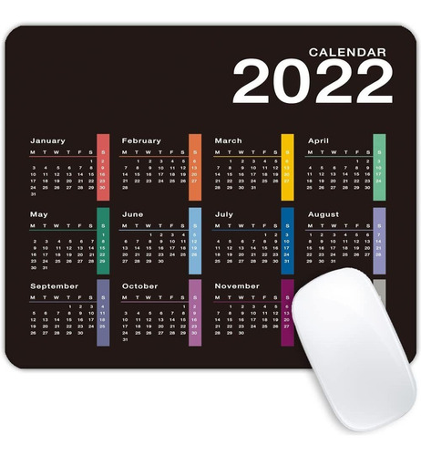 Alfombrilla De Ratón Con Calendario Co Do Año 2022, B...