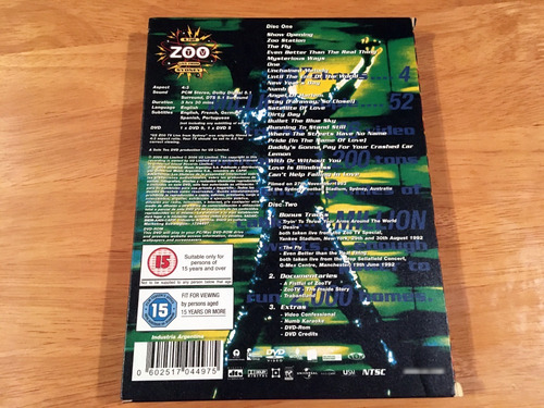 U2 Zoo Tv Live From Sydney 2 Dvd Original 2006 (Usado)