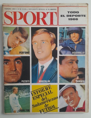 Revista Sport N° 30 - Todo El Deporte 1966 Racing Fs