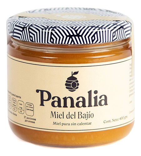 Miel De Abeja Panalia Del Bajío, Orgánica Pura Sin Calentar, 400 G
