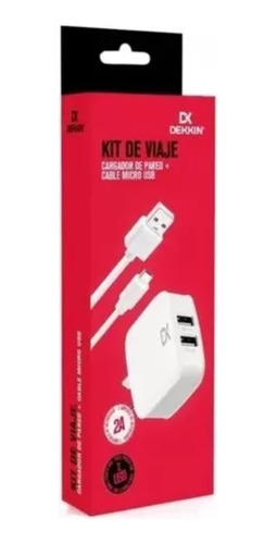 Dekkin Kit De Viaje Cargador De Pared + Cable Tipo C 