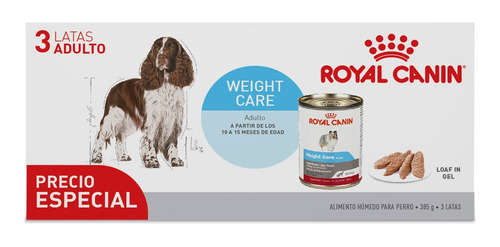 Imagen 1 de 2 de Royal Canin Lata Weight 3 Pack Alimento Perro