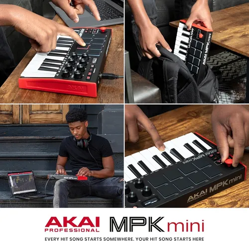 Akai Professional Mpk Mini Mk3 - Teclado Midi Usb De 25 T...