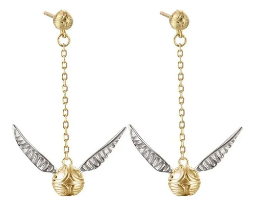 Aretes Snitch Dorada Joyería Harry Potter Golden Snitch