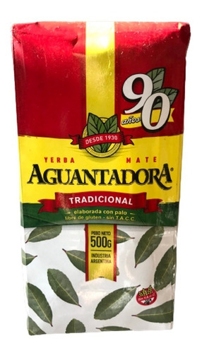 Yerba Mate Aguantadora Tradicional Con Palo Sin Tacc 500g Dw